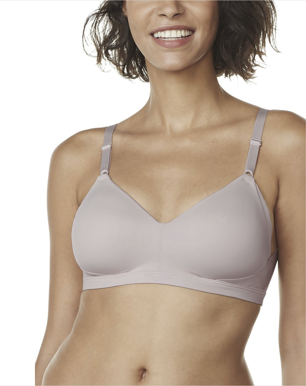 Warner's Women No Side Effects Comfort Wireless Lift T-Shirt Bra Mink Size L